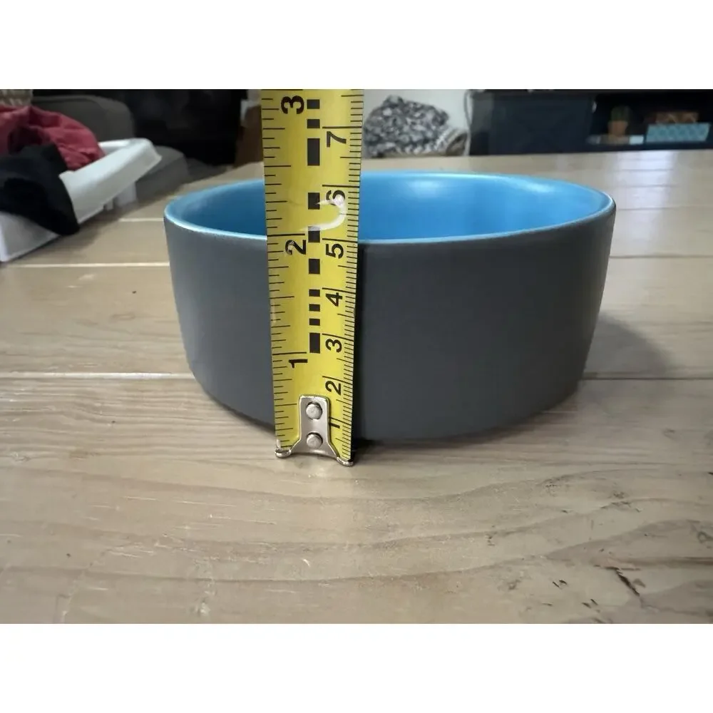 SPUNKYJUNKY Ceramic Dog Cat Bowl 13.5oz Weighted Pet Food Water Dish